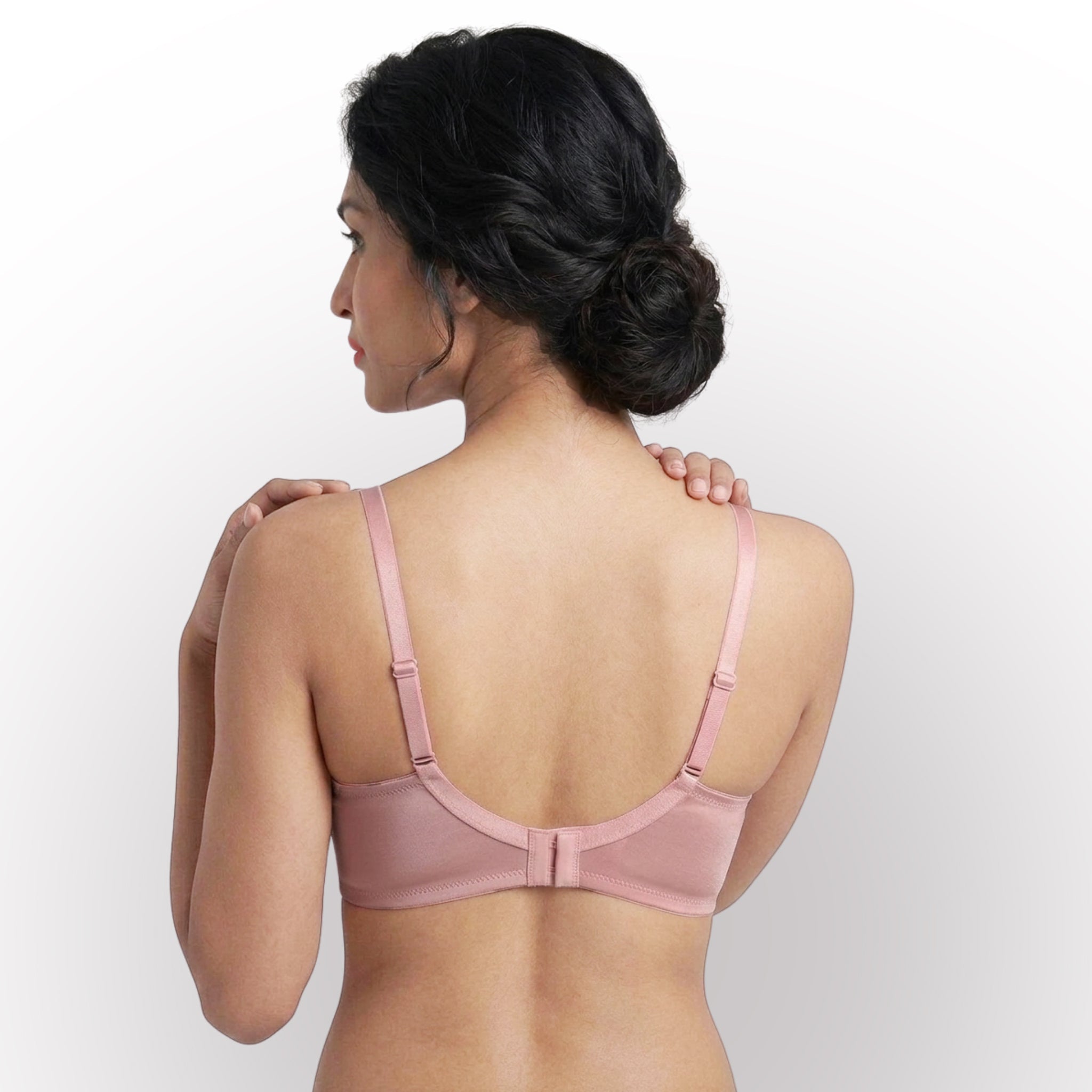 Women's Pink Floral Print Lace Padded Underwired Bra with Comfortable Full Coverage