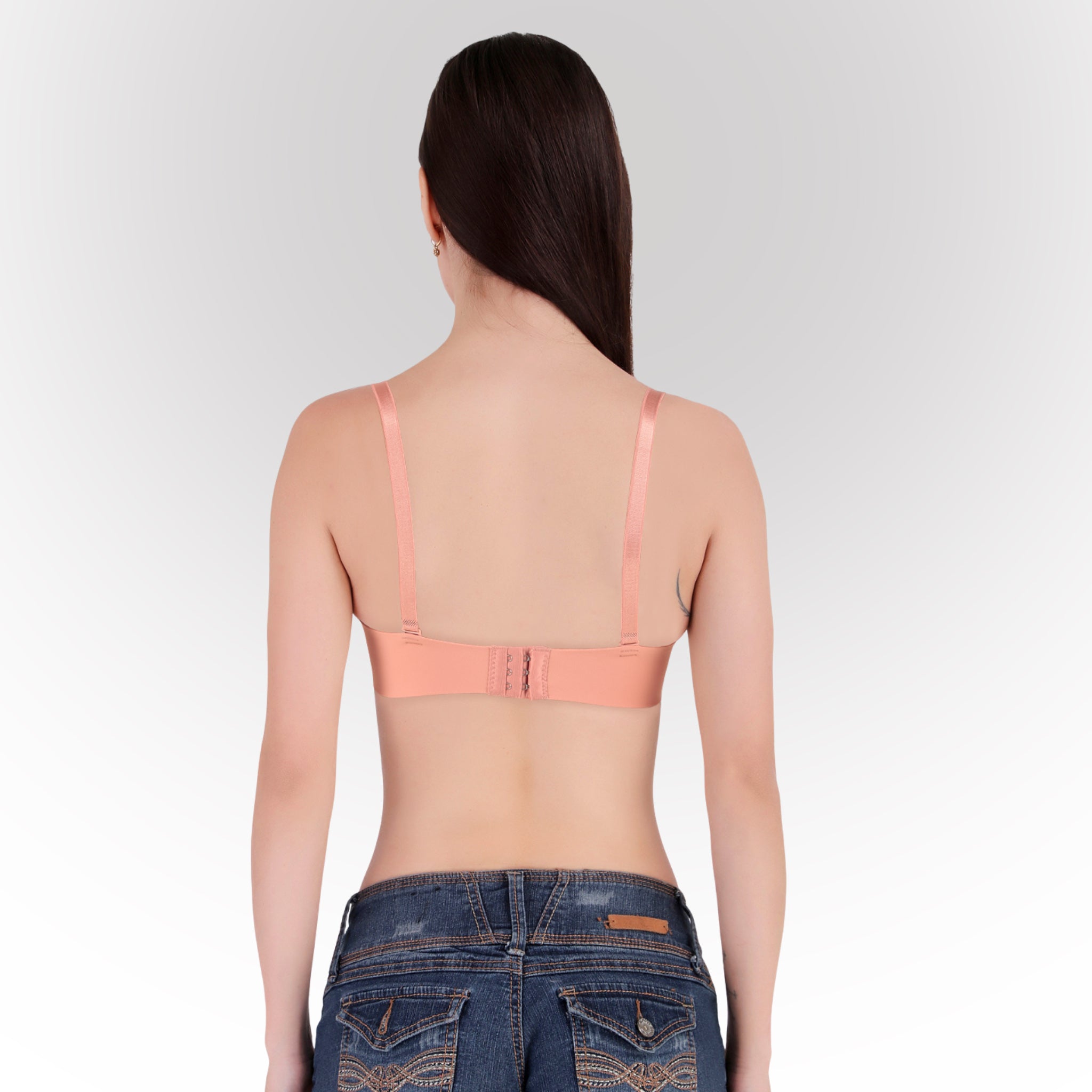 Women's Dark Pink Seamless Push-Up Padded Strapless Multiway Bra