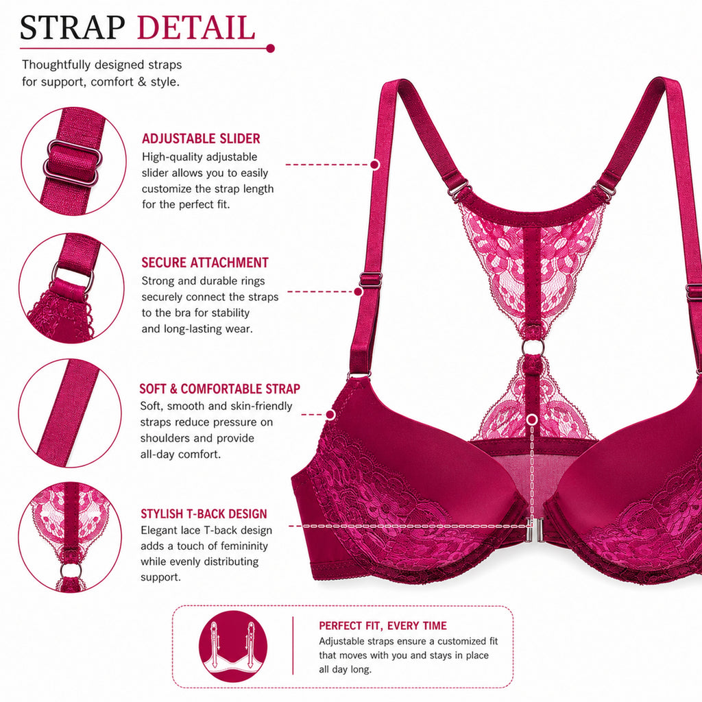 Women's Lace Padded Underwired Bra & Bikini Panty Lingerie Set