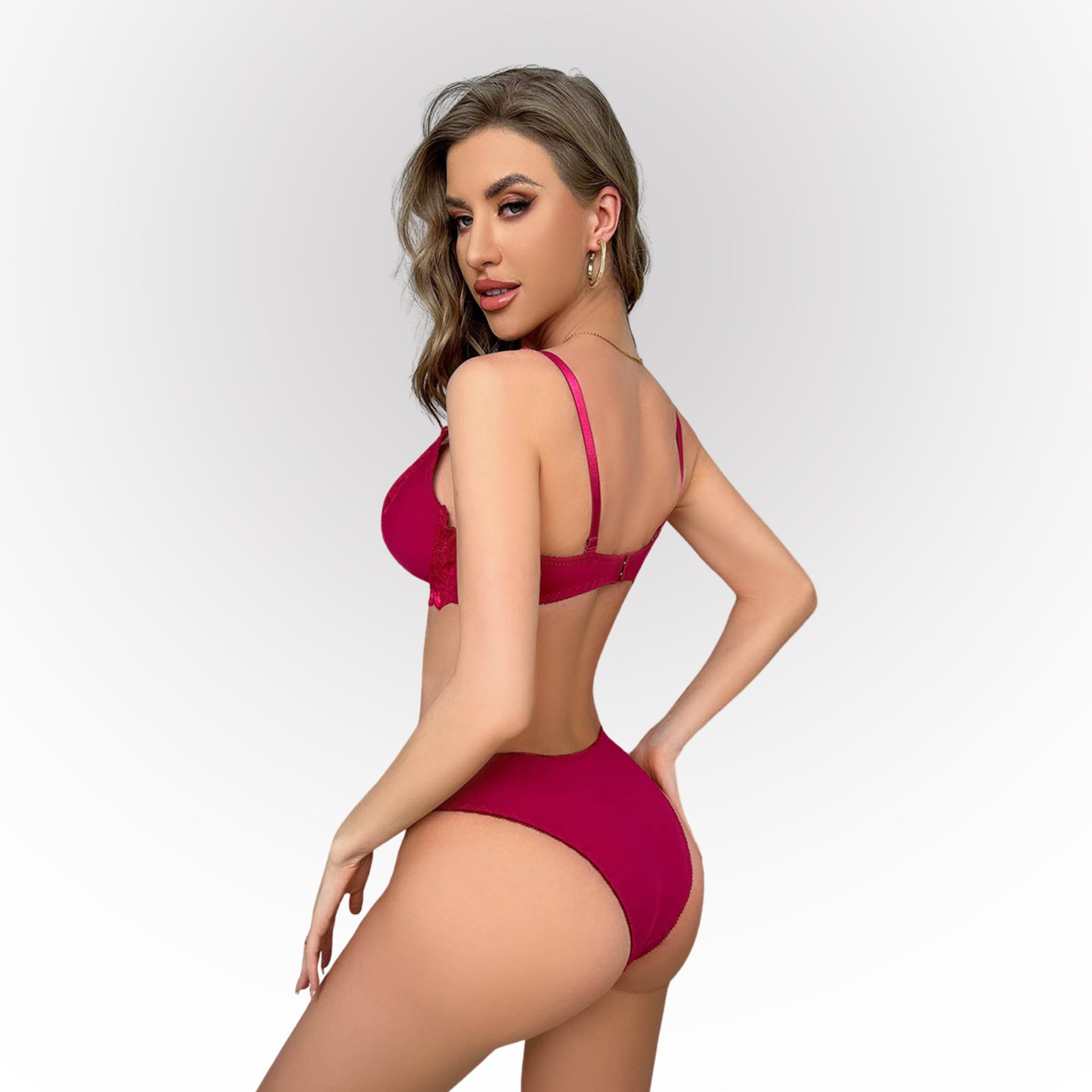 Self-Design Heavily Padded Lingerie Set