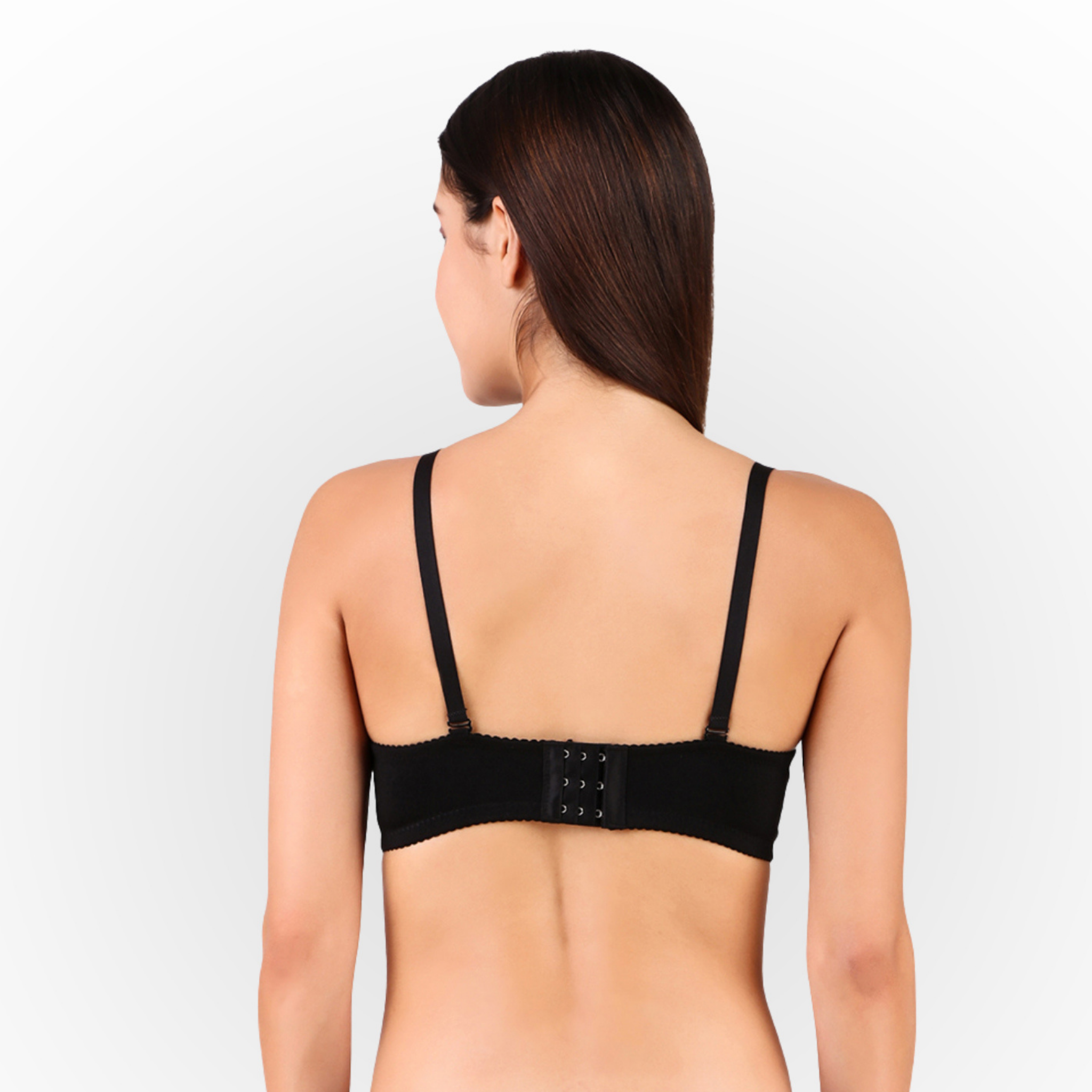 Women's Black Floral Lace Lightly Padded Underwired Bra with Comfortable Full Coverage
