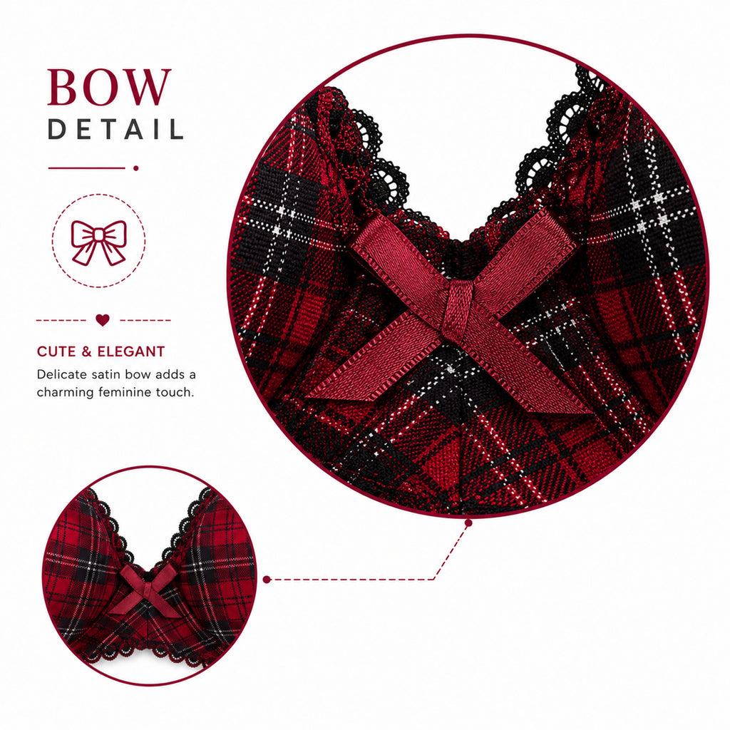 Women's Premium Red Self-Design Floral Lace Underwired Heavily Padded Medium Coverage Bra with Adjustable Straps