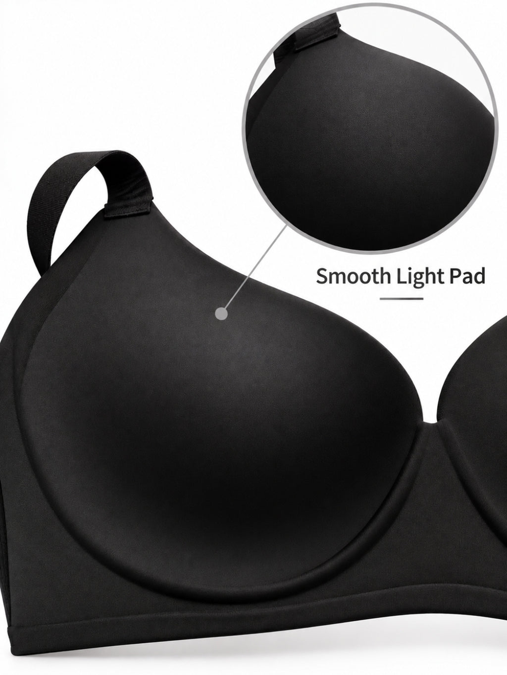 Secret Lives Women's Black Full Coverage Lightly Padded Non-Wired Everyday Comfort Bra