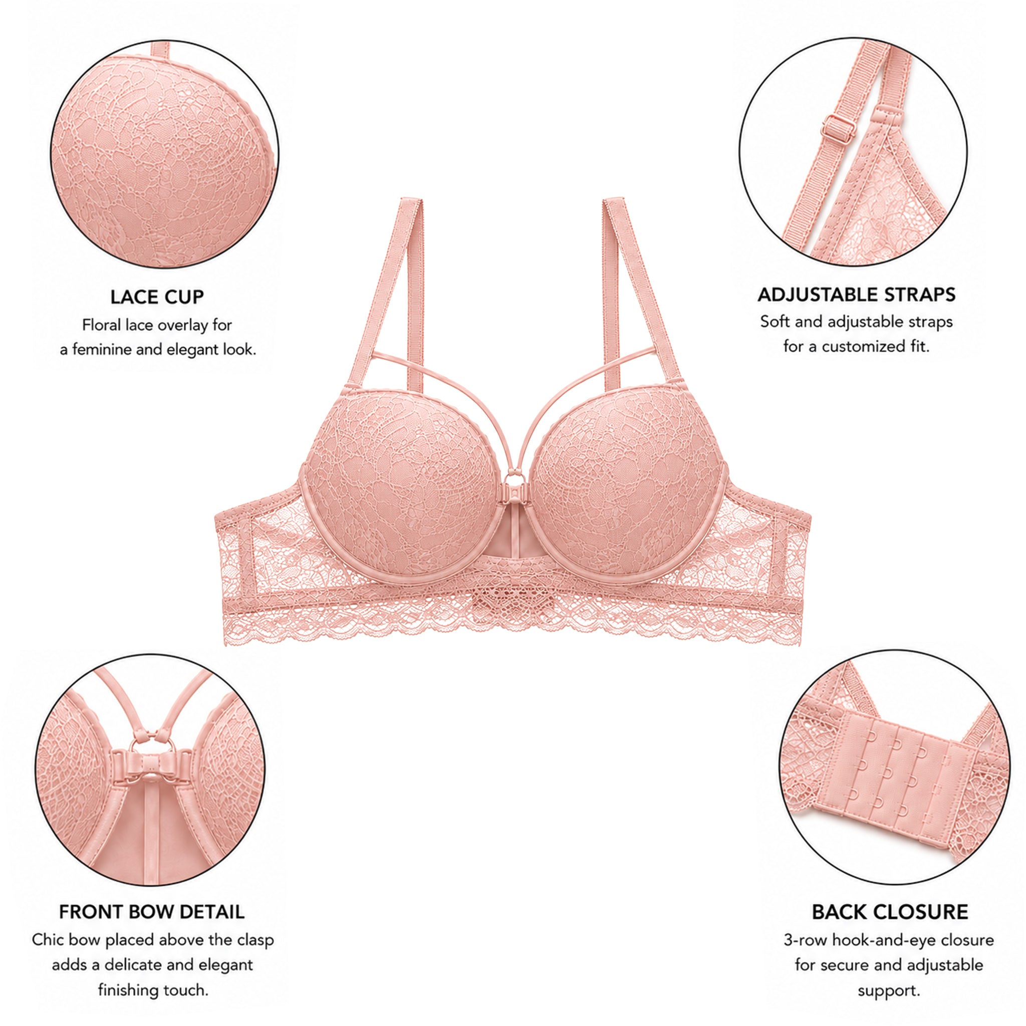 Self-Designe Heavily-Padded Lingerie Set