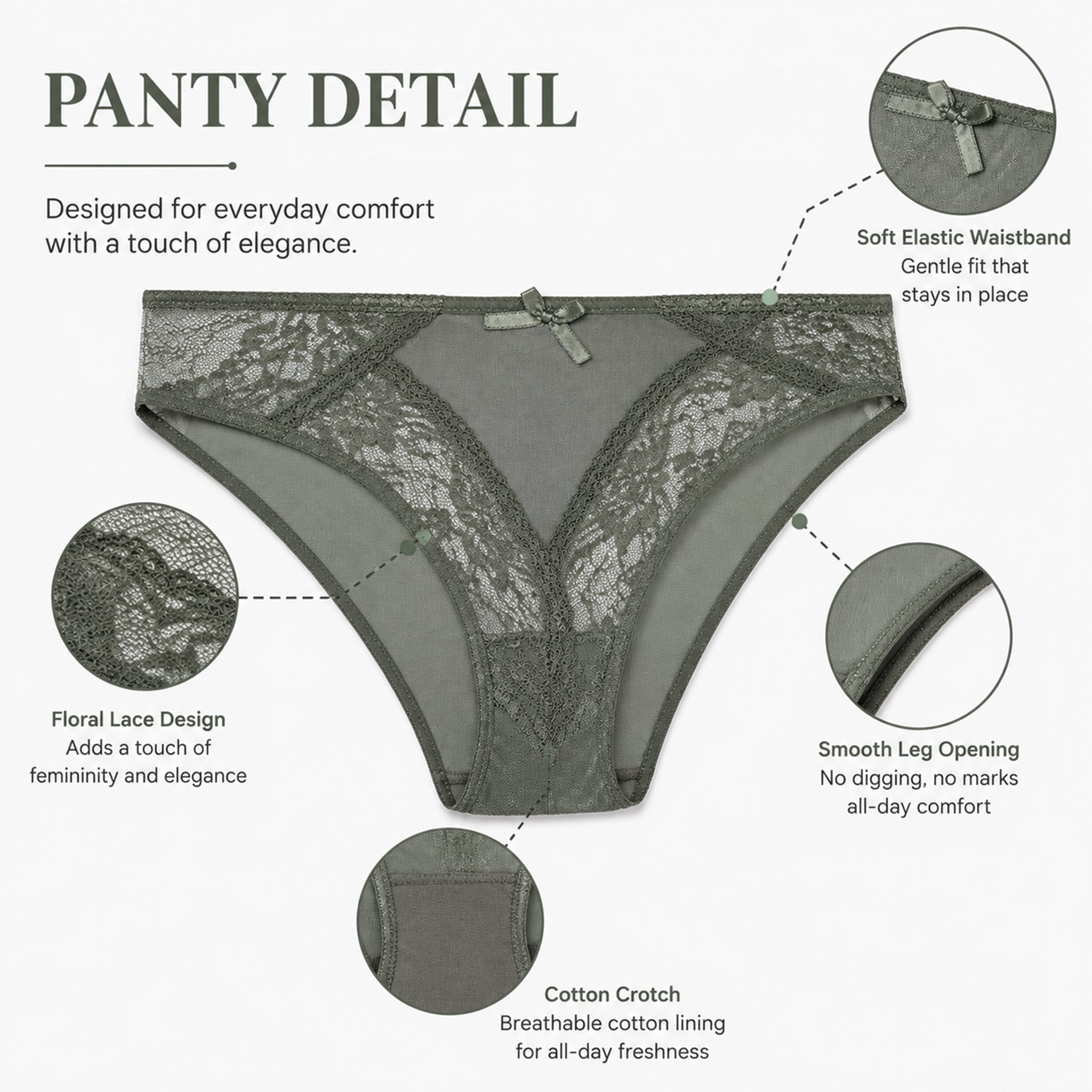 Women's Self-Design Lace Underwired Heavily Padded Lingerie Set