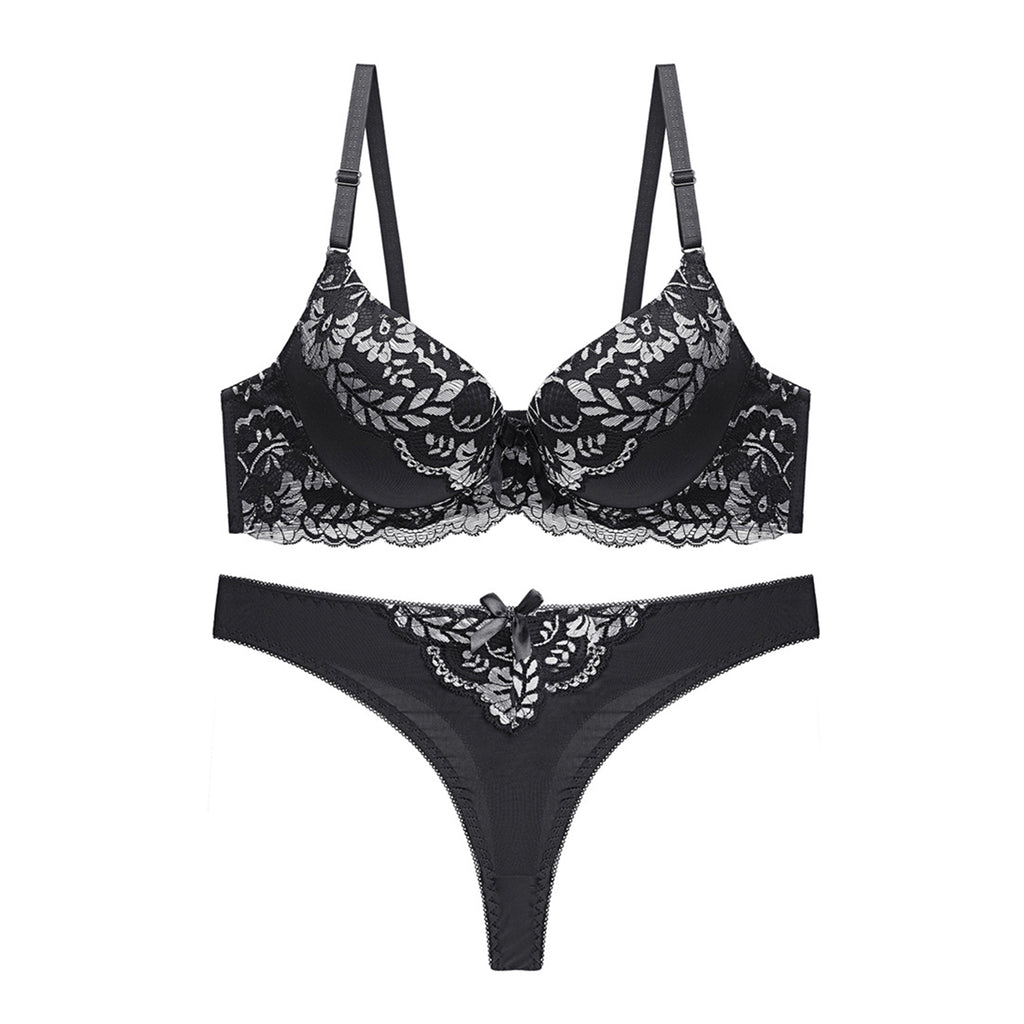 Self-Design Heavily Padded Lingerie Set