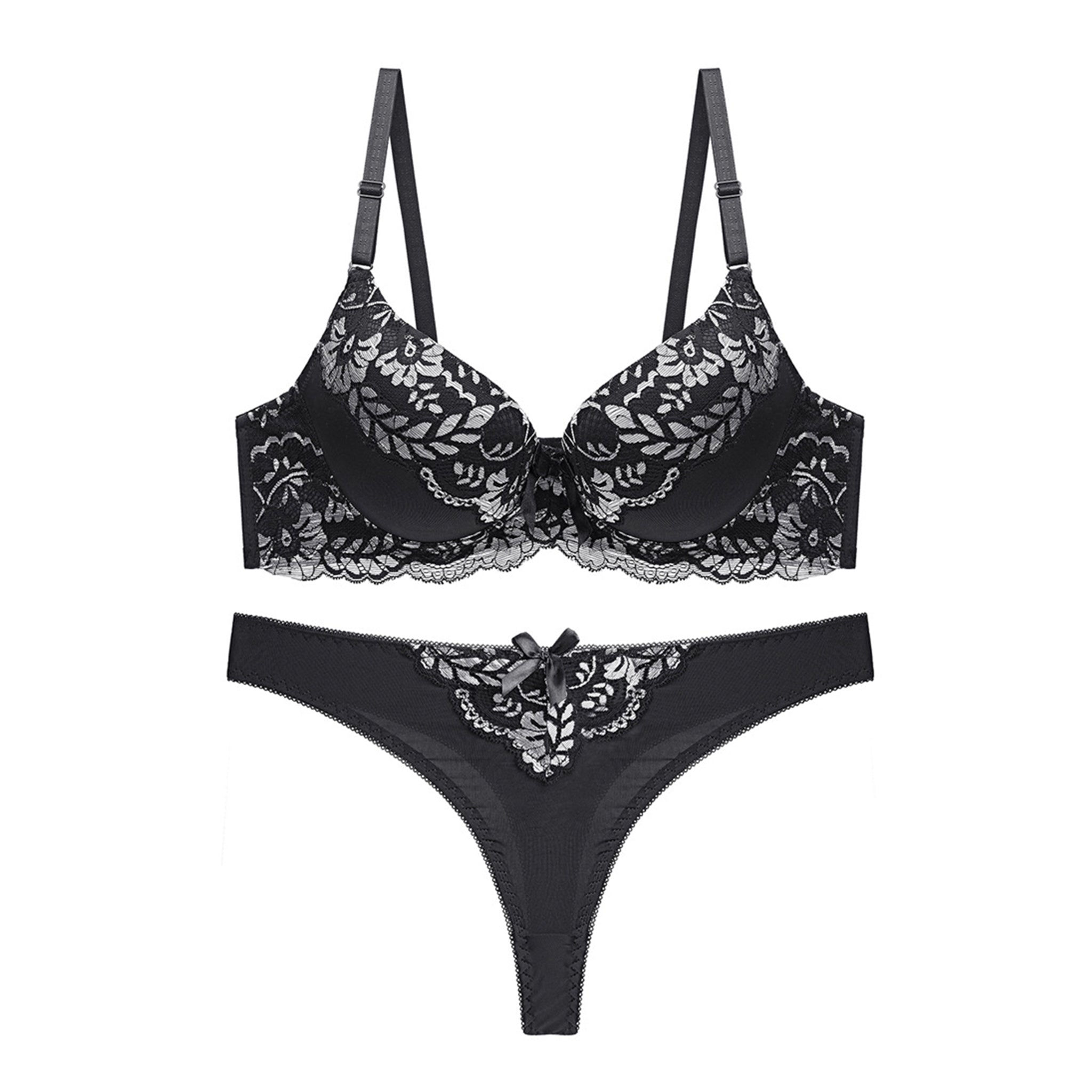 Self-Design Heavily Padded Lingerie Set