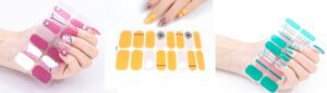 Semi Cured Gel Nail Polish Sticker Set - Quick & Easy Salon-Quality Manicures! Works with any UV Lamp, long-lasting - includes: nail file, prep pad, & cuticle stick. Pack of 3 stickers