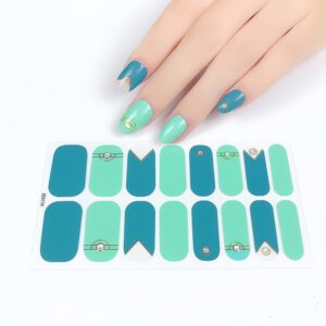 Semi Cured Gel Nail Polish Sticker Set - Quick & Easy Salon-Quality Manicures! Works with any UV Lamp, long-lasting - includes: nail file, prep pad, & cuticle stick. Pack of 3 stickers