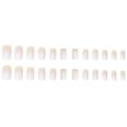 Buy White Ombre & Cream Color with Studs 24 Pieces Nail Set