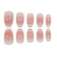 Glossy Cats Eye Artificial Pink Color Designer Stick on Nails