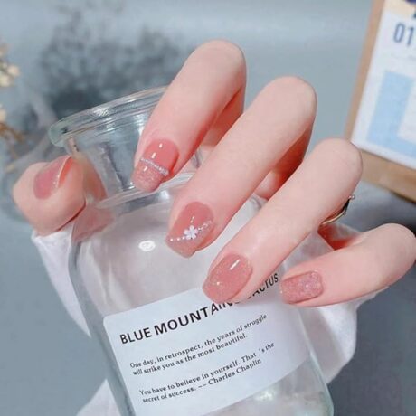 Pink Color Artificial Nail Extensions
