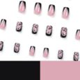 Buy Pink & Black Color Online Fake Nails in India – Secret Lives