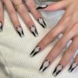 Buy Black Curve Skeleton Design Artificial Nail at Cheap Prices