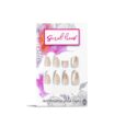 Buy Nude Color with Golden Glitter Press on Fingernails Set