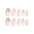 Buy Nude Color with Golden Glitter Press on Fingernails Set