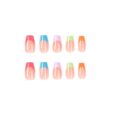 Buy Artificial Nails – Green Orange Purple Pink Blue Combo